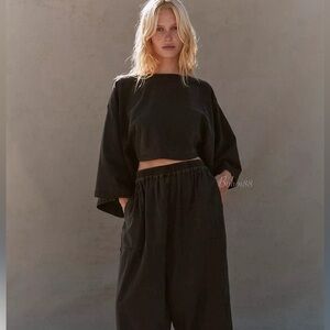NEW Free People Check Me Out Harem Pant Set